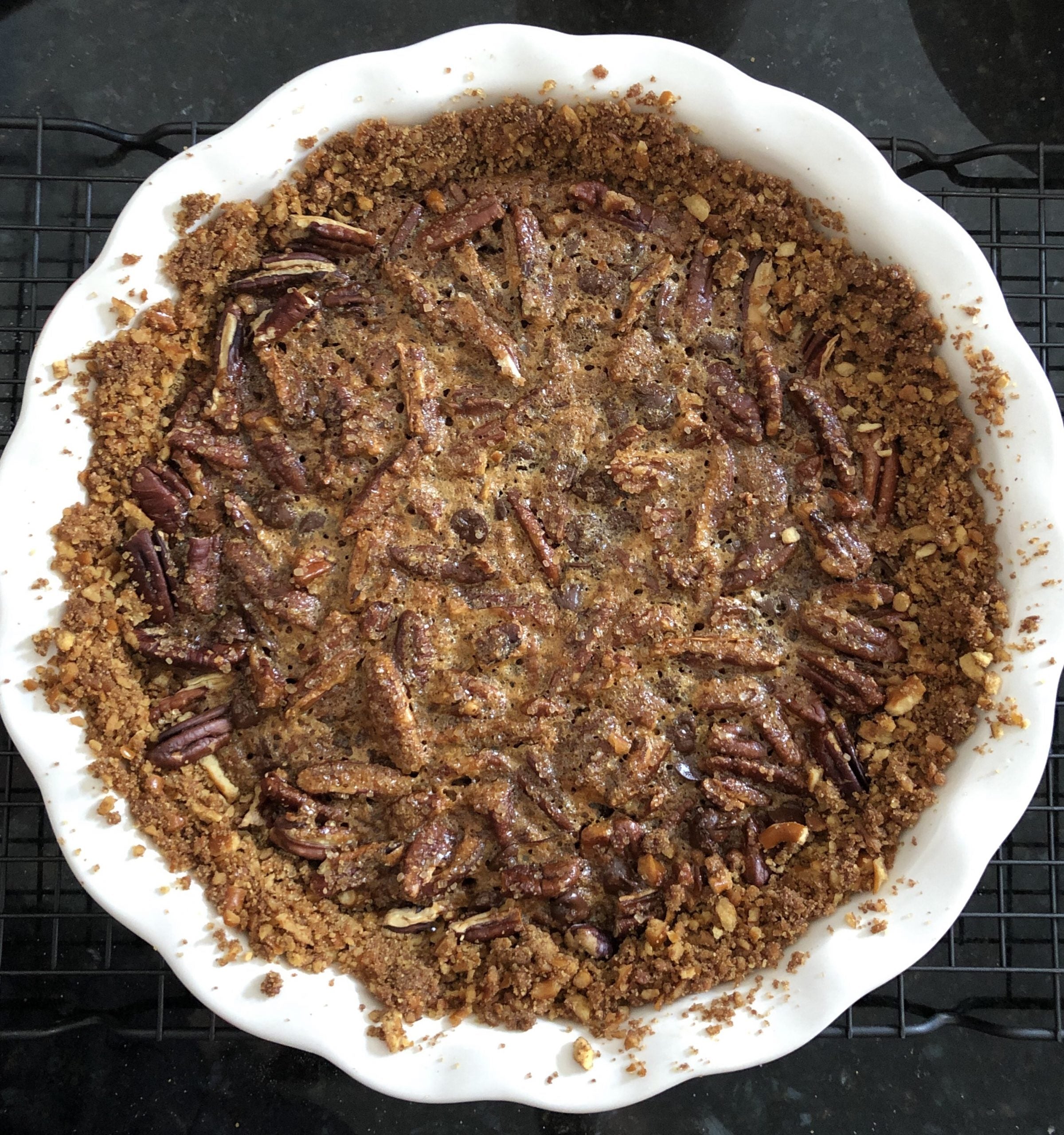 Red Truck Bakery Cookbook: Kentucky Bourbon Pecan Pie (with chocolate in a pretzel crust)